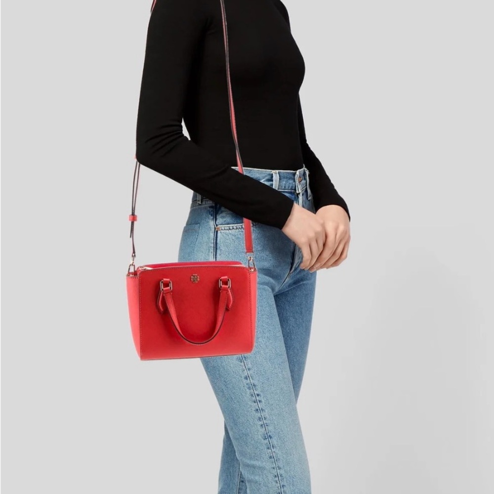 Tory Burch Vibrant Red Satchel - Picture 2 of 6
